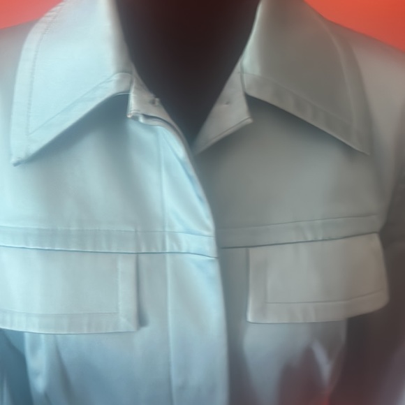 Cache beautiful short blazer.  In a Brit igual aqua blue color. - Picture 2 of 5